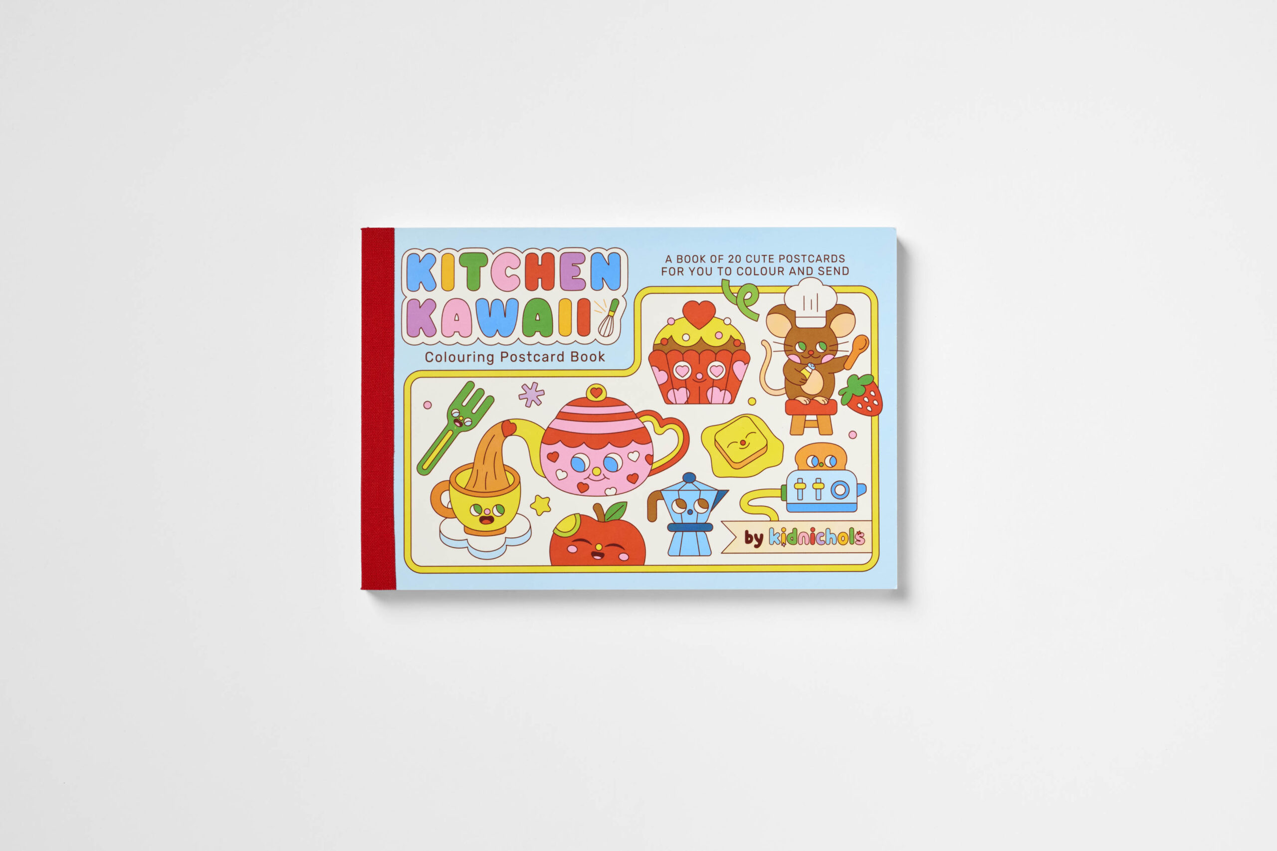 Kitchen Kawaii Colouring Postcard Book
