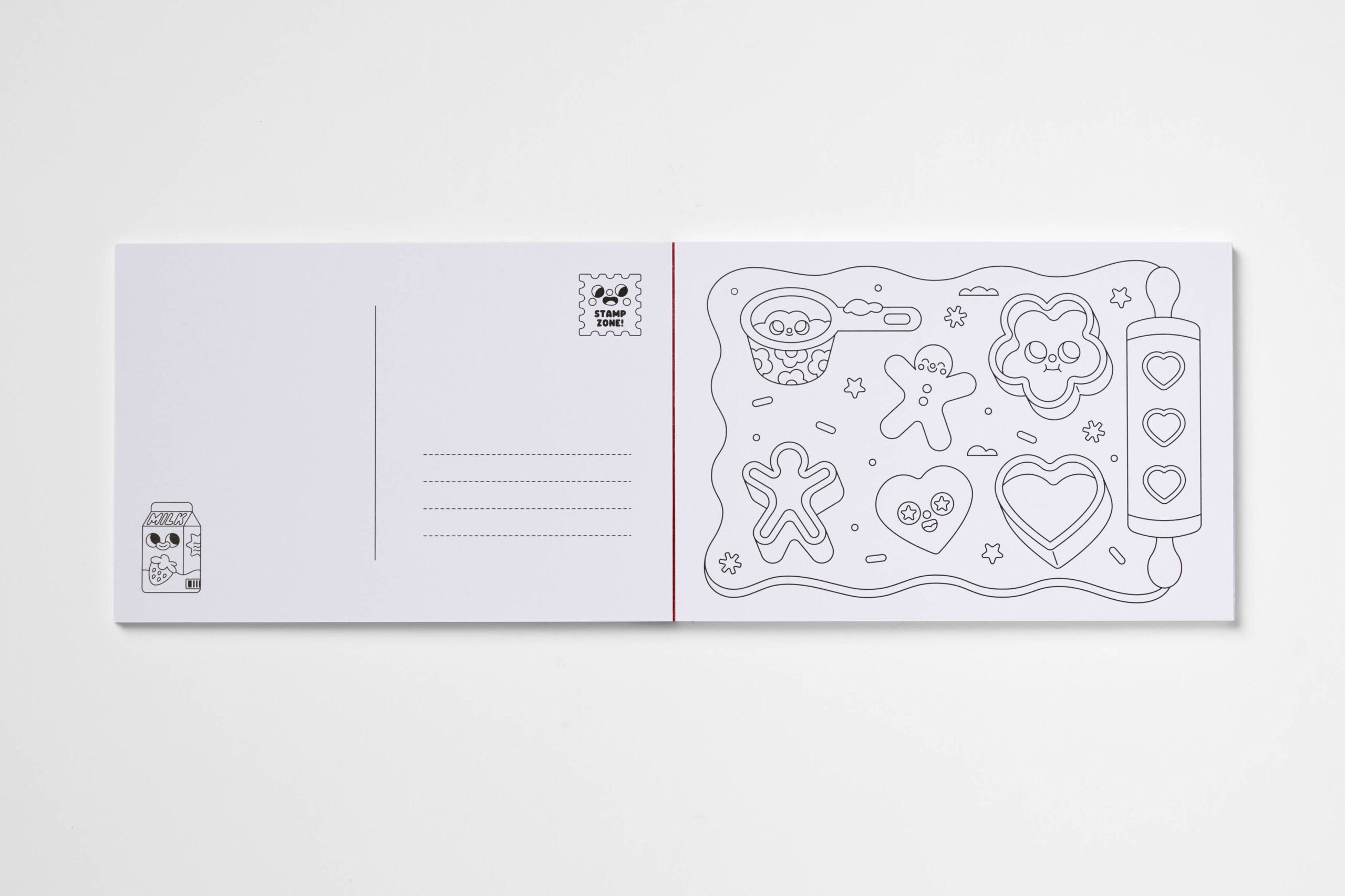 Kitchen Kawaii Colouring Postcard Book - Image 4