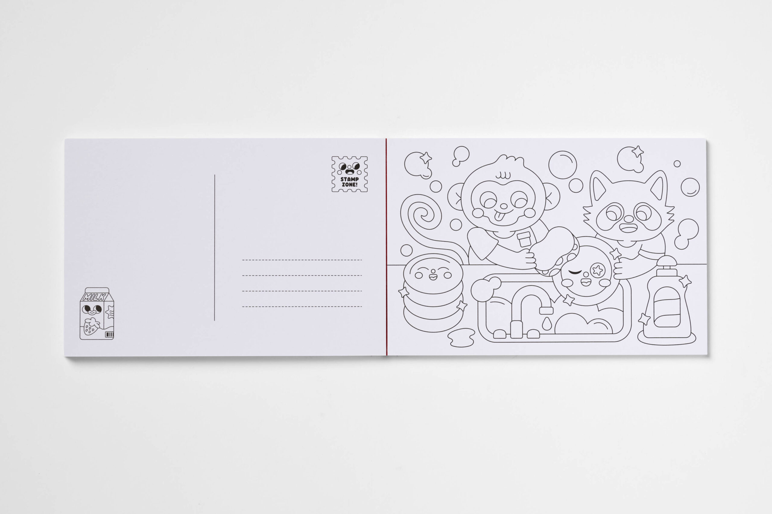 Kitchen Kawaii Colouring Postcard Book - Image 5